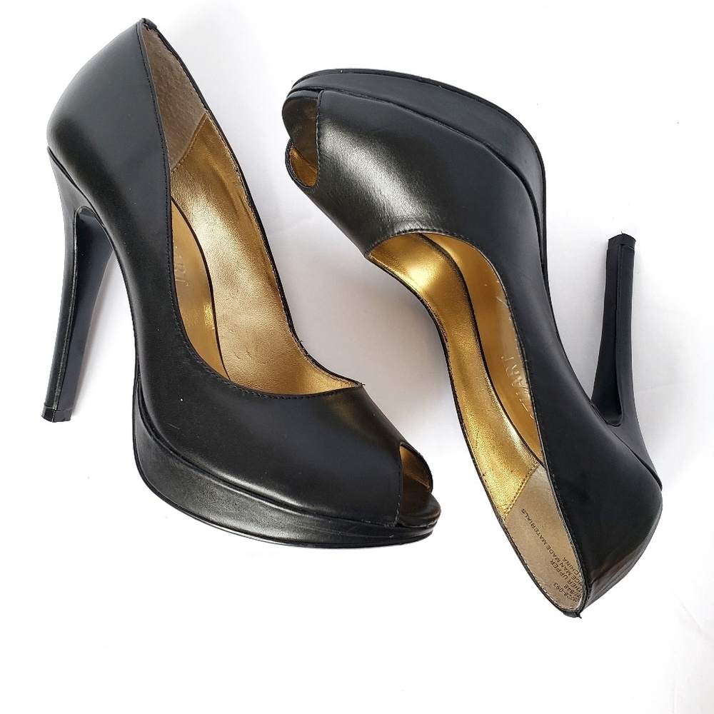 *EUC Colin Stuart Leather Peep Toe Heels - Picture 1 of 5